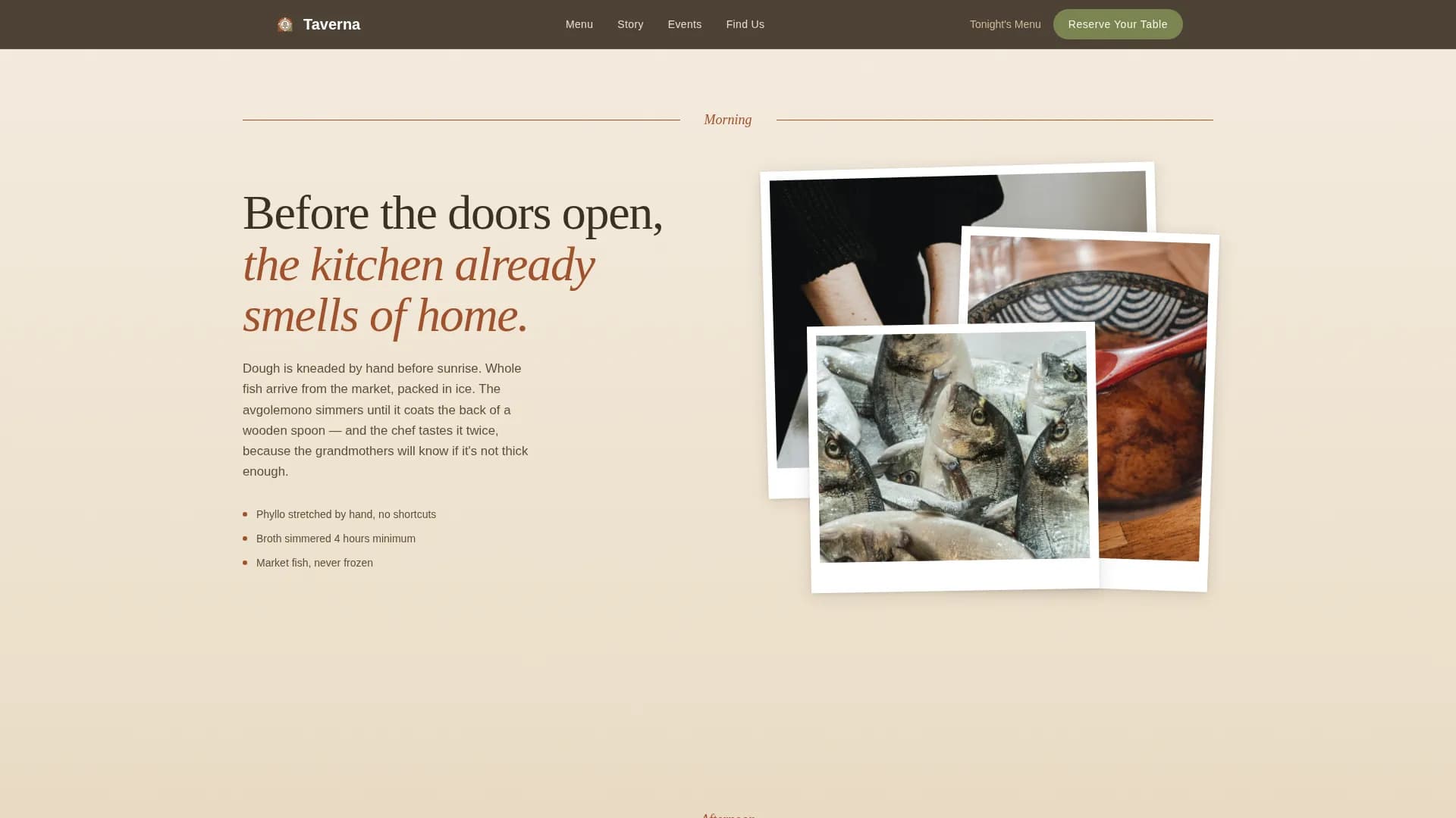 Regional & Ethnic Restaurant Professional Website Template