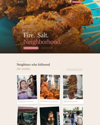 Street Food & Market Stall Specialist Professional Website Template