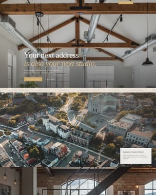 Live/Work Space Real Estate Professional Website Template