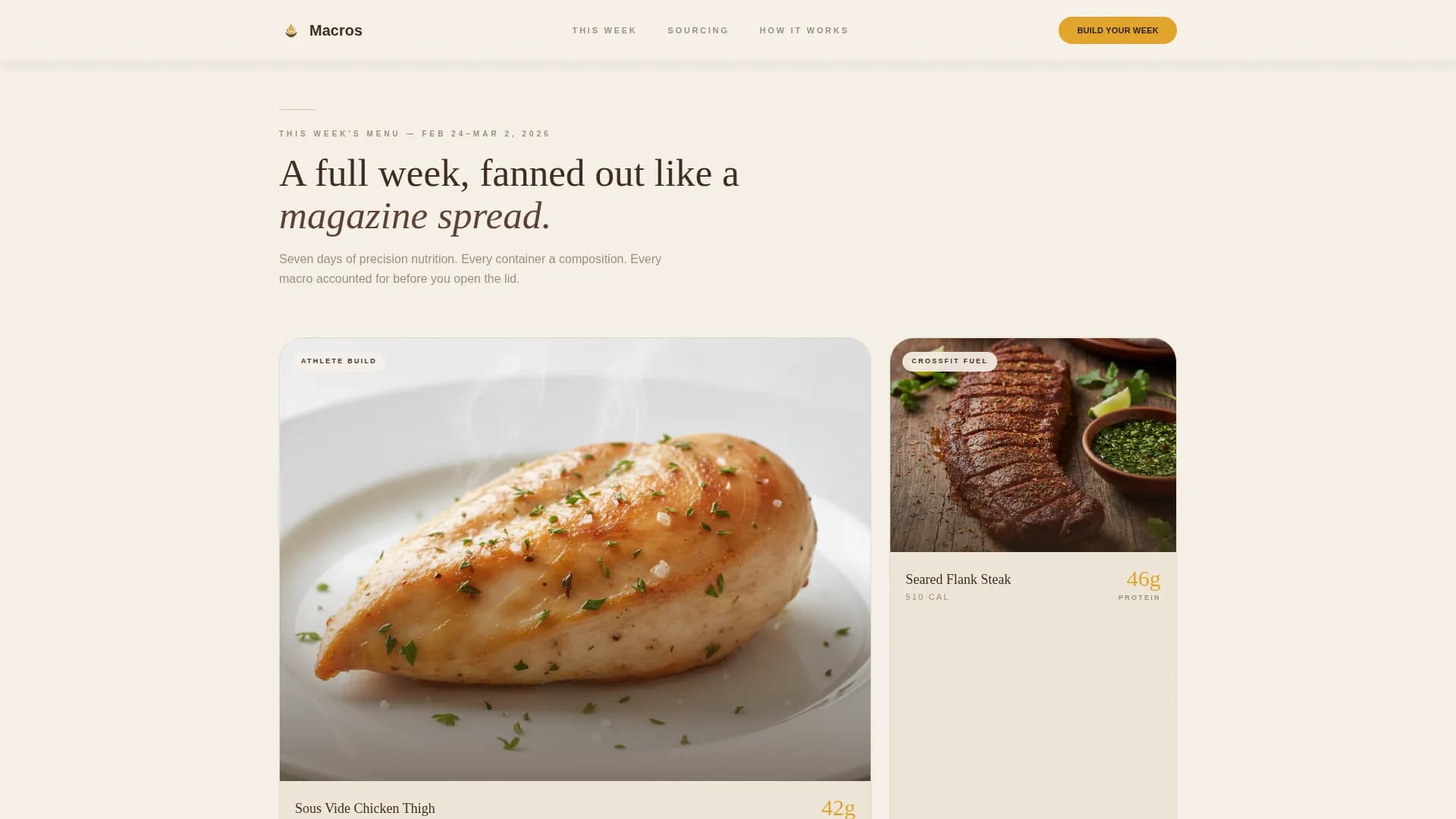 Local High-Protein Food & Dining Professional Website Template