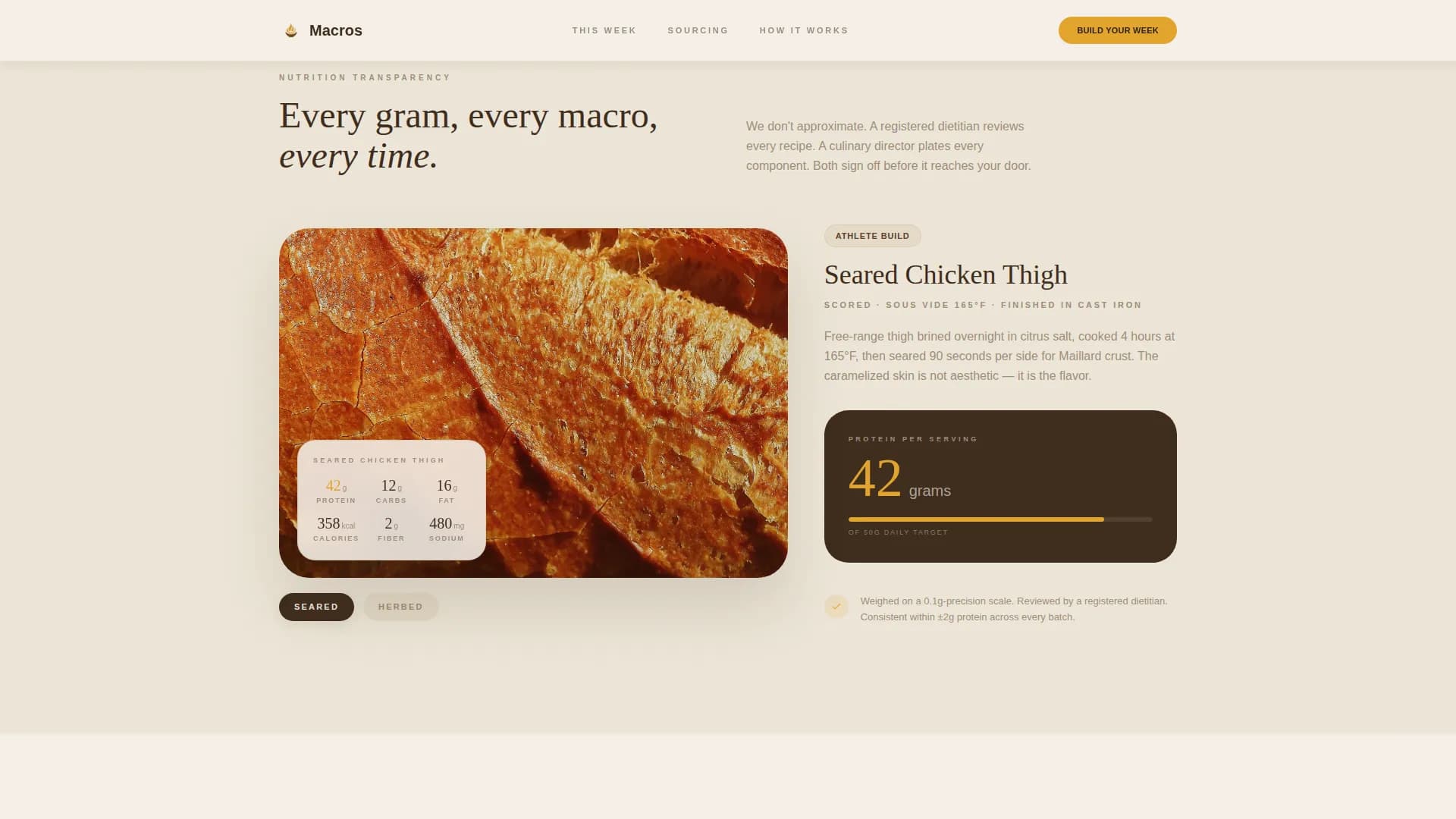 Local High-Protein Food & Dining Professional Website Template