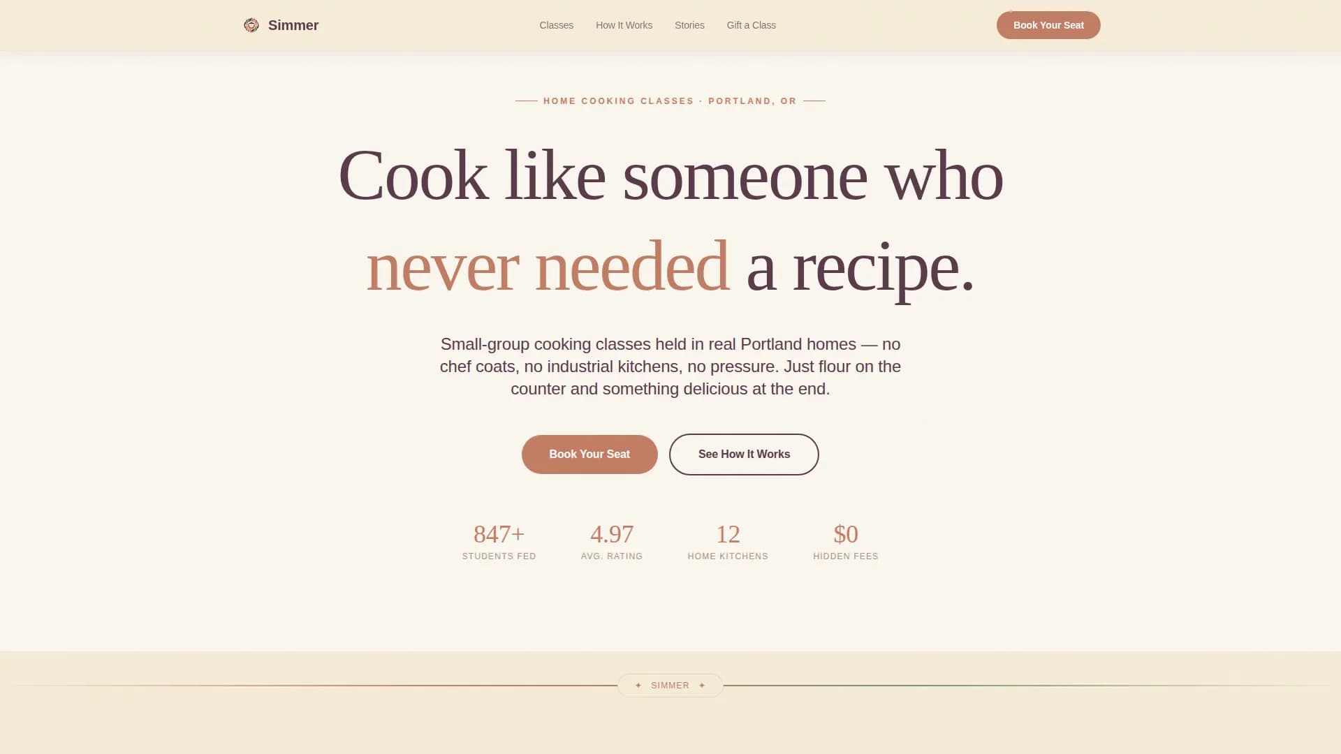 Culinary School & Education Booking Website Template