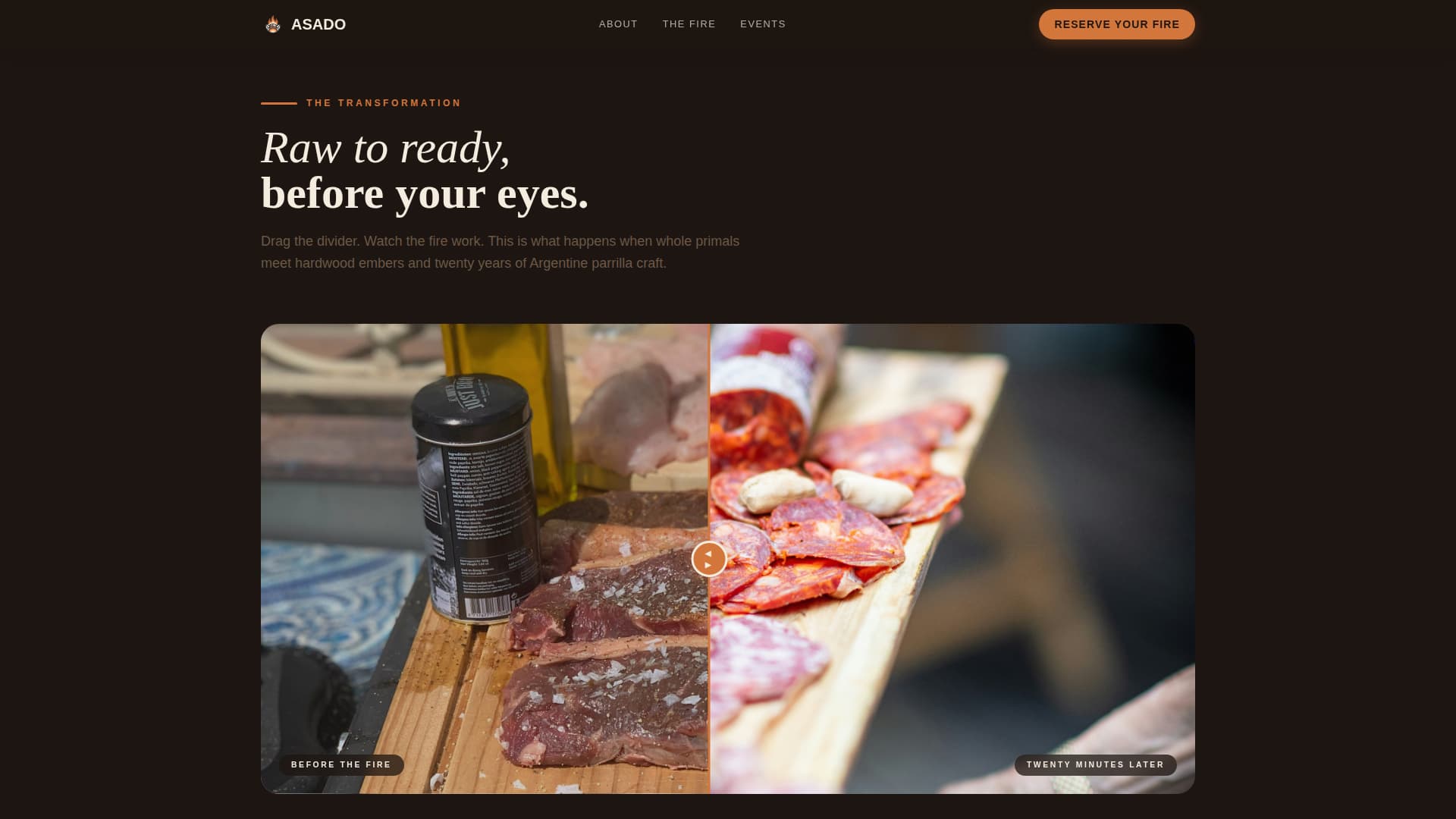 Asado - Sizzling Parrilla Landing Page Template