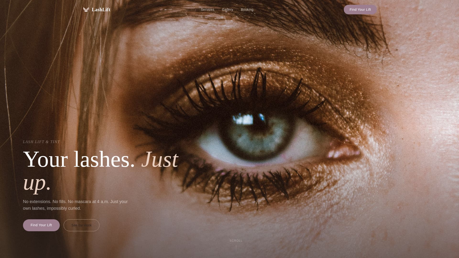 Nail & Lash Studio Booking Website Template