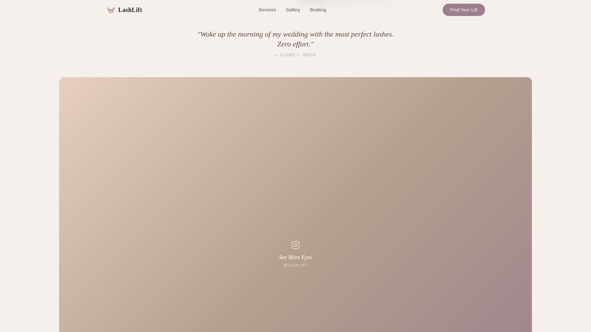 Nail & Lash Studio Booking Website Template