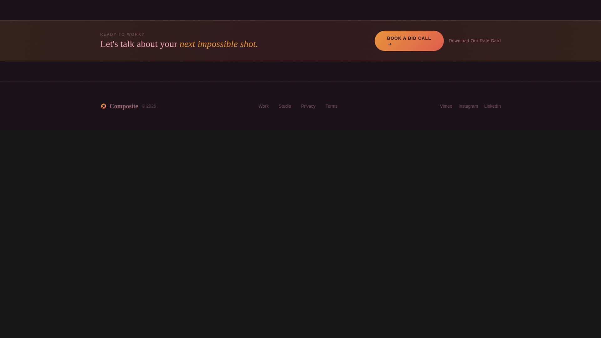 Composite - Cinematic VFX Landing Page Template