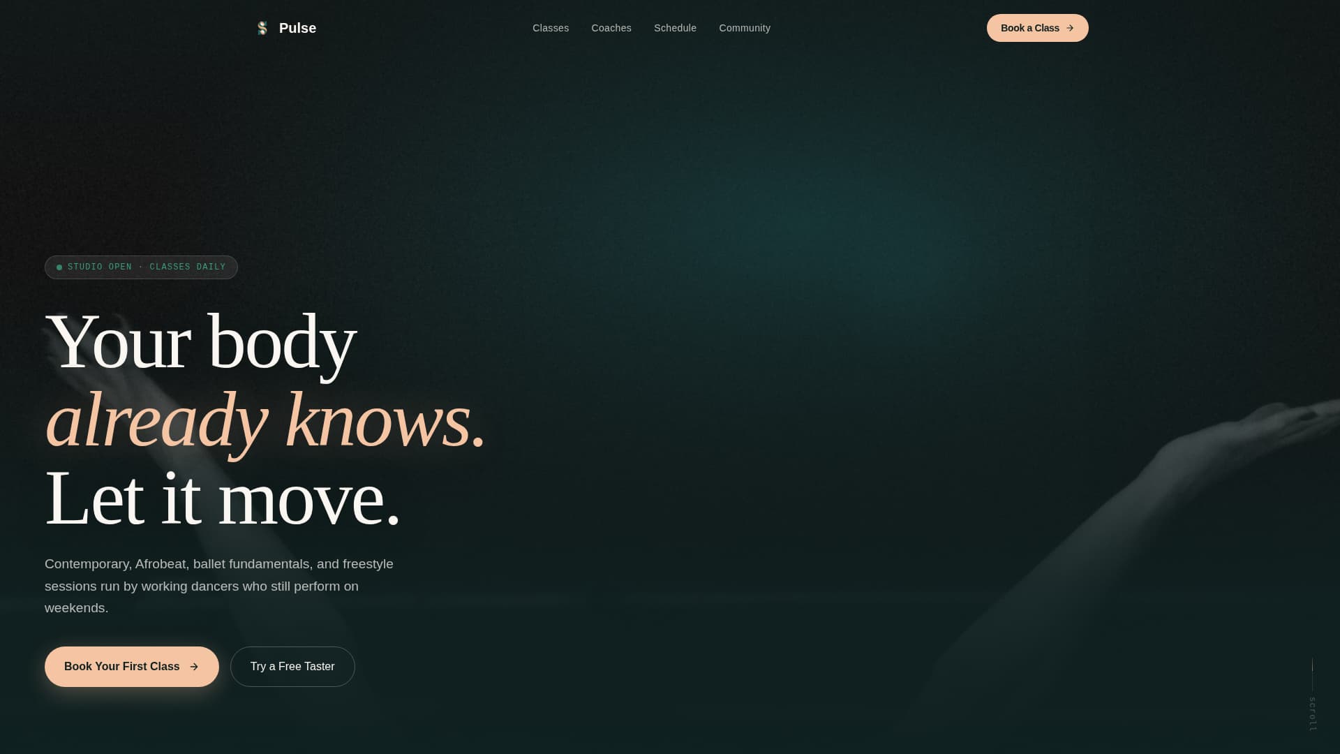Dance Fitness Booking Website Template