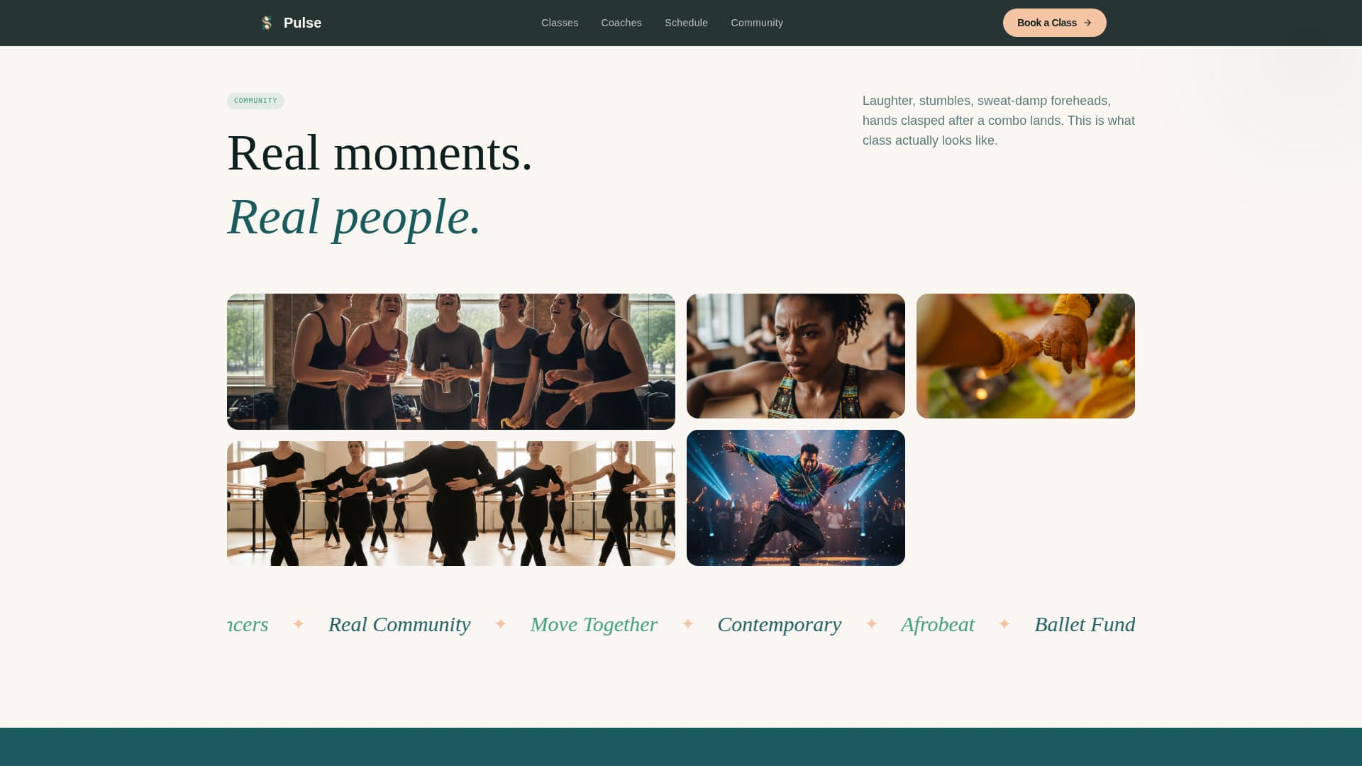 Dance Fitness Booking Website Template