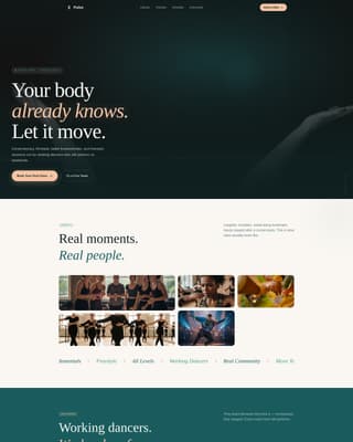 Dance Fitness Booking Website Template