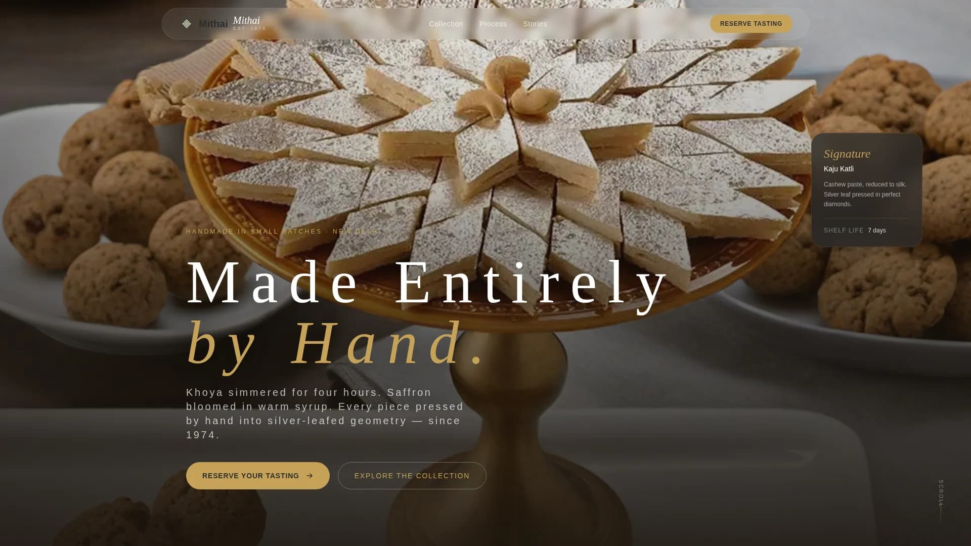 Indian Sweets Shop & Mithai Website Template