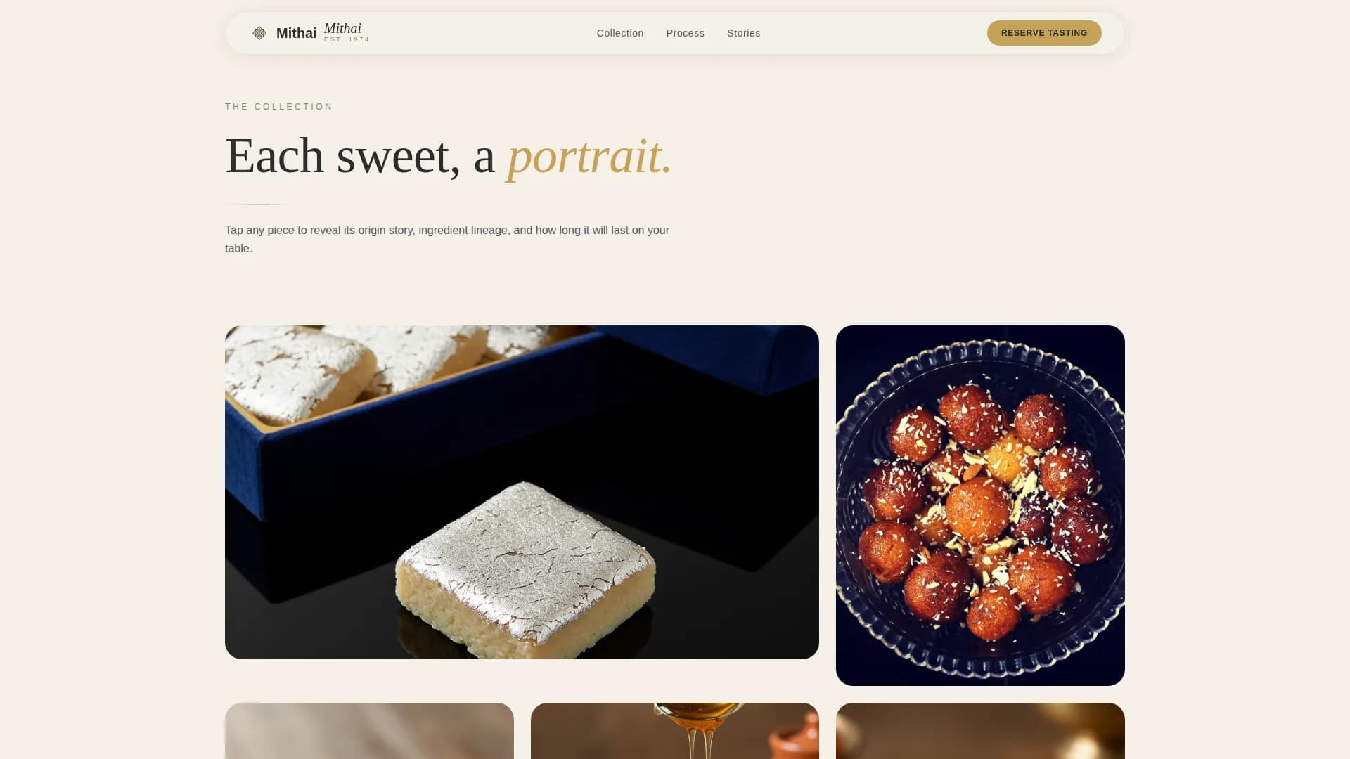 Indian Sweets Shop & Mithai Website Template