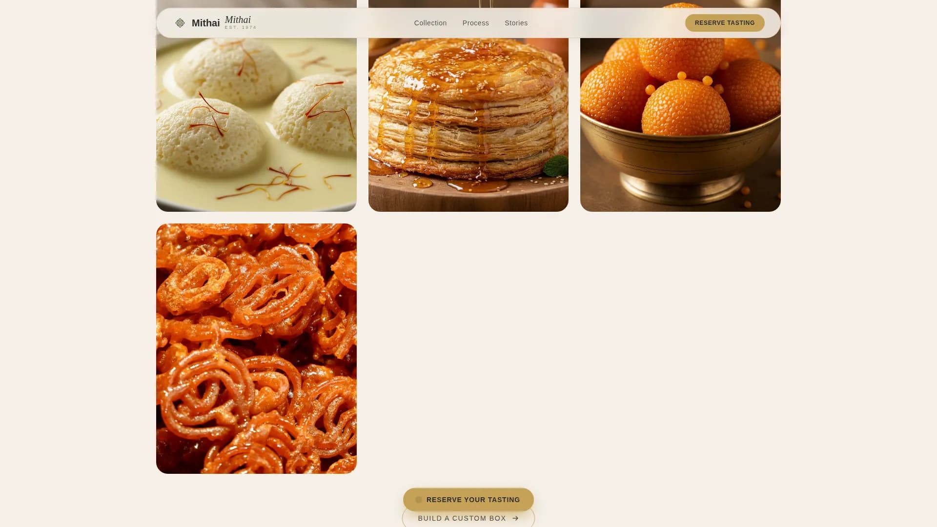 Indian Sweets Shop & Mithai Website Template