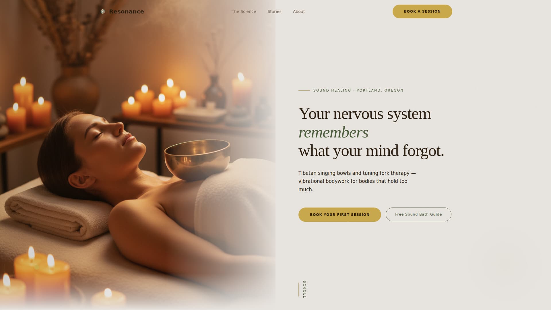 Wellness Modalities Booking Website Template