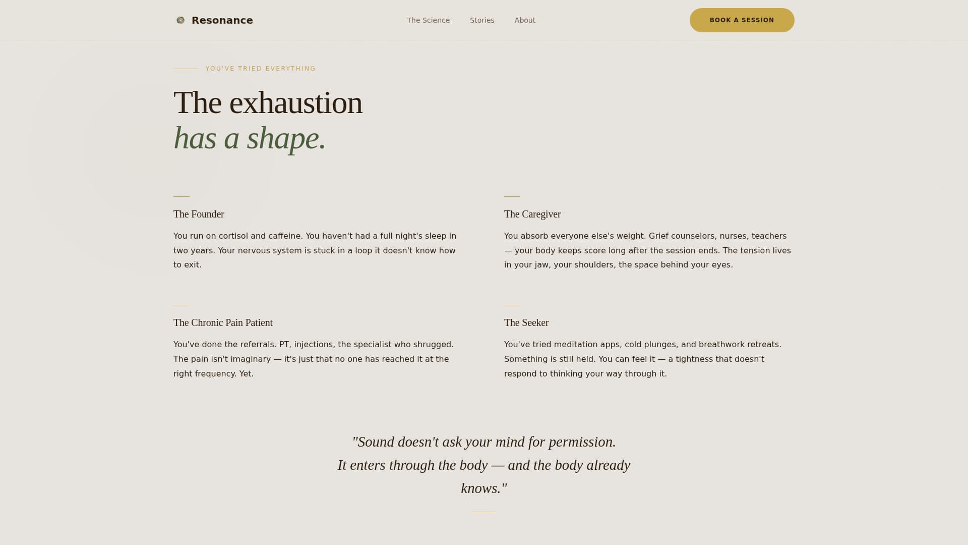 Wellness Modalities Booking Website Template
