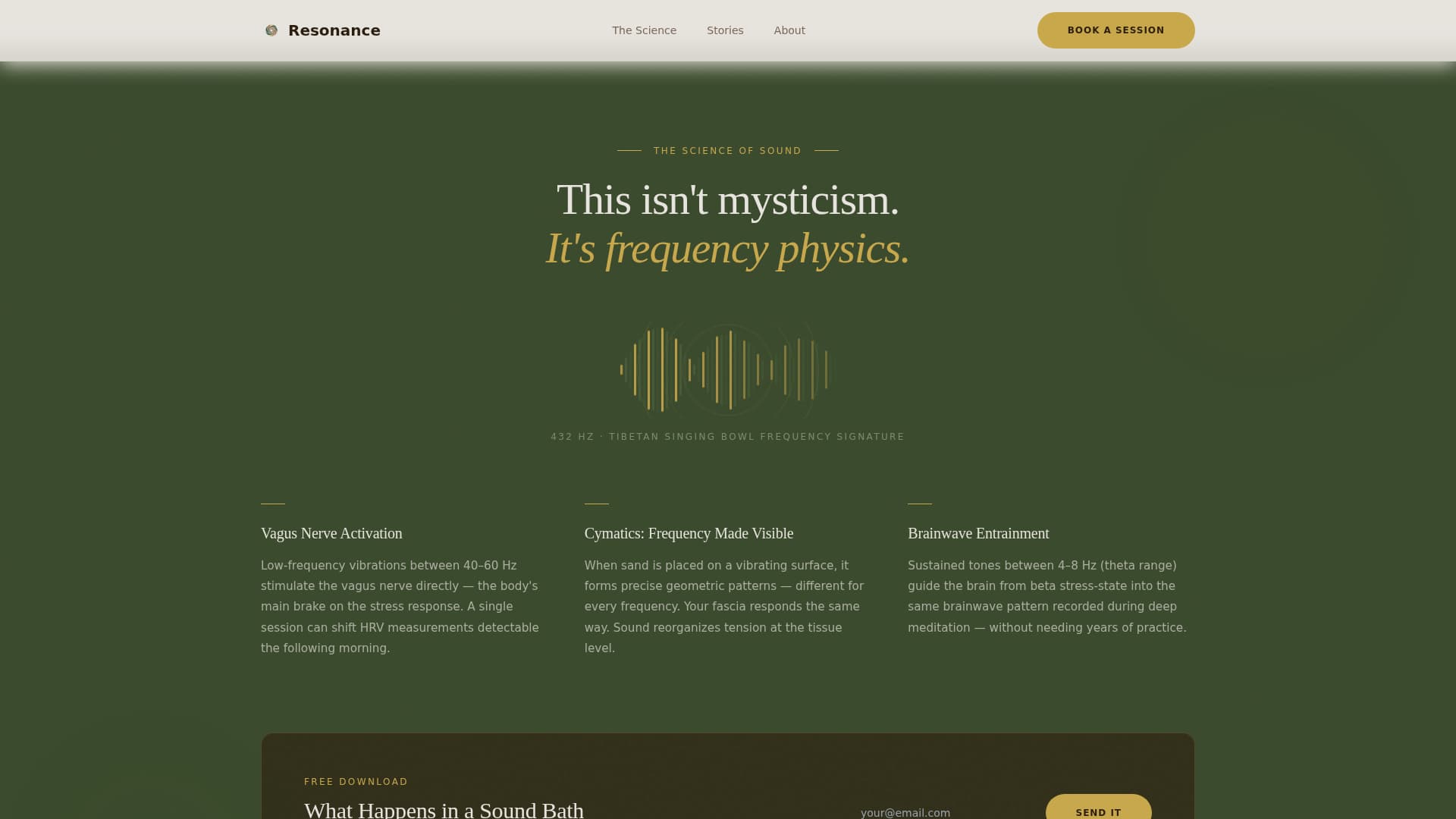 Wellness Modalities Booking Website Template