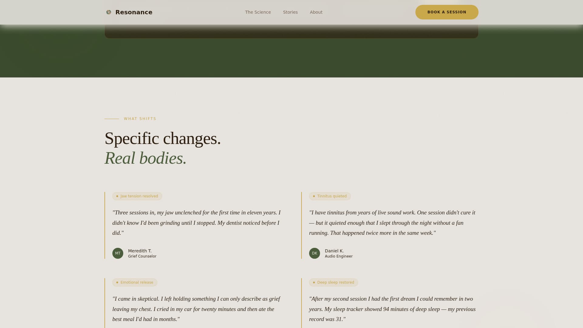 Wellness Modalities Booking Website Template