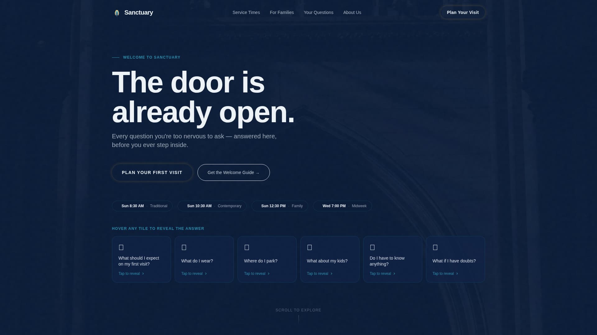 Church & Religious Org FAQ Website Template