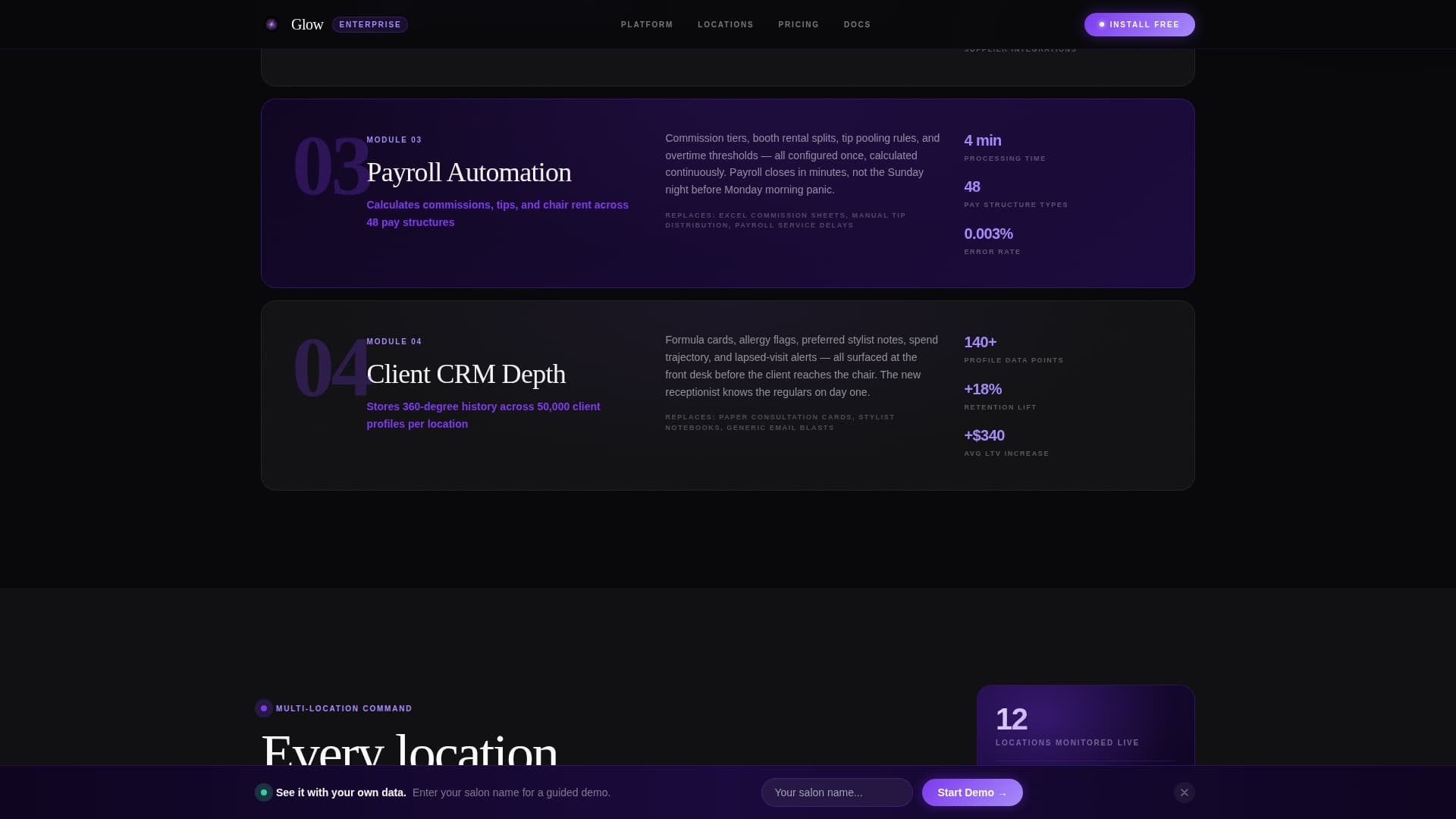 Advanced Beauty & Salon Software & SaaS Professional Website Template
