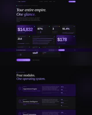 Advanced Beauty & Salon Software & SaaS Professional Website Template