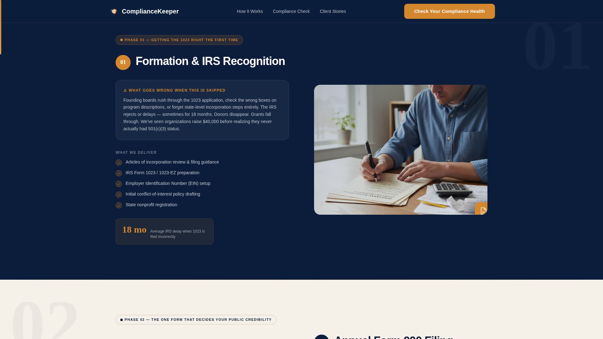Comply - Trusted Nonprofitcompliance Landing Page Template