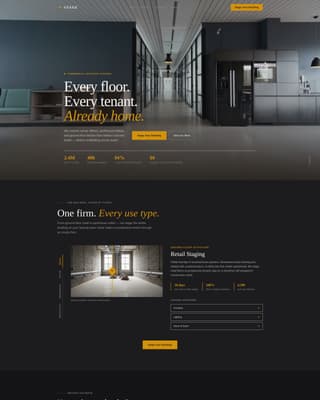 Mixed-Use Building Real Estate Booking Website Template