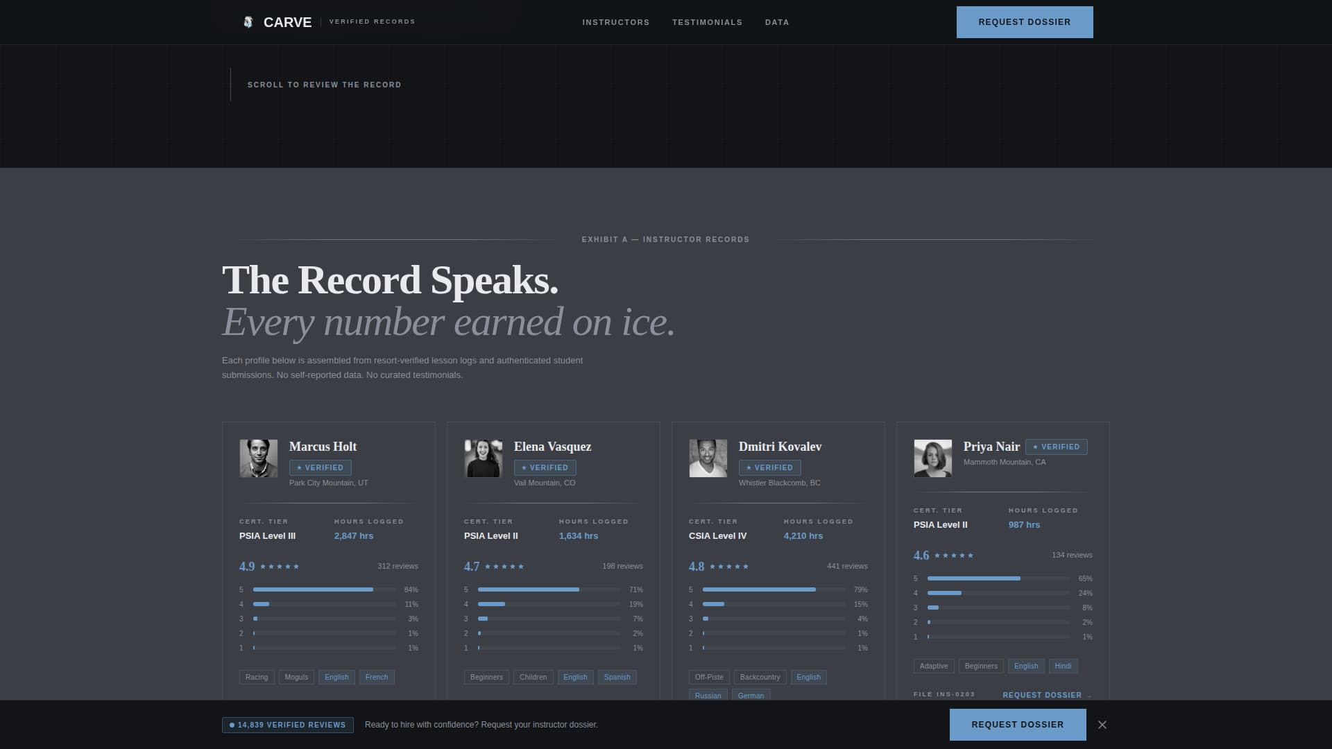 Ski Instructor Careers Website Template