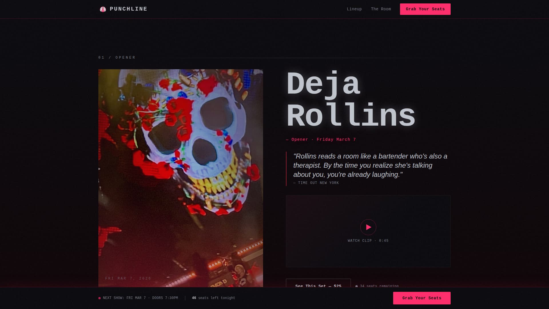 Comedy & Stand-Up Professional Website Template