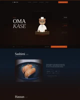 Omakase — Premium Kaiseki Restaurant Landing Page Template