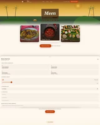 Regional & Specialty Restaurant Appointment Booking Website Template
