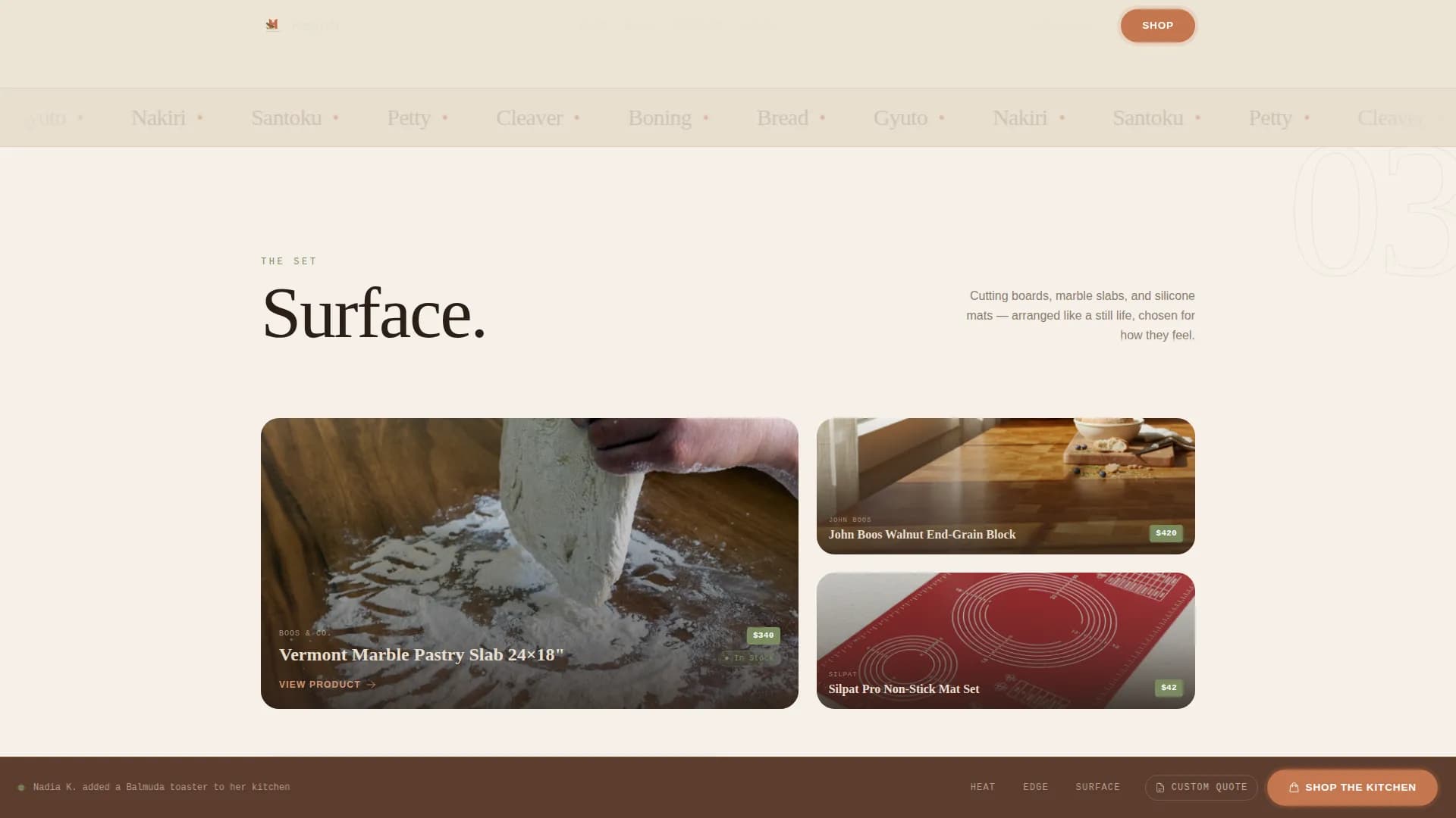 Forge — Kitchen Equipment Marketplace Landing Page Template