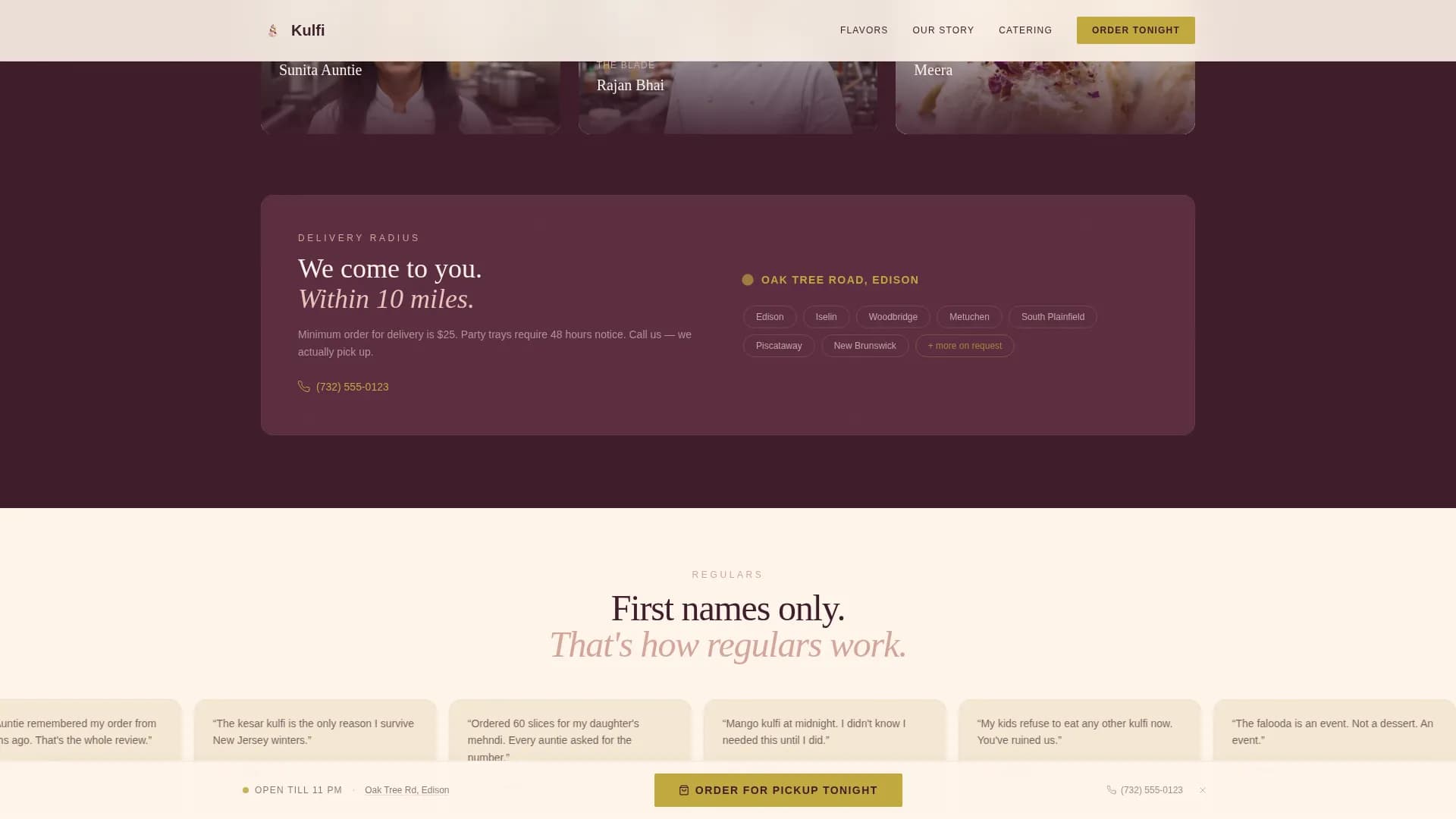 Regional & Specialty Restaurant Professional Website Template