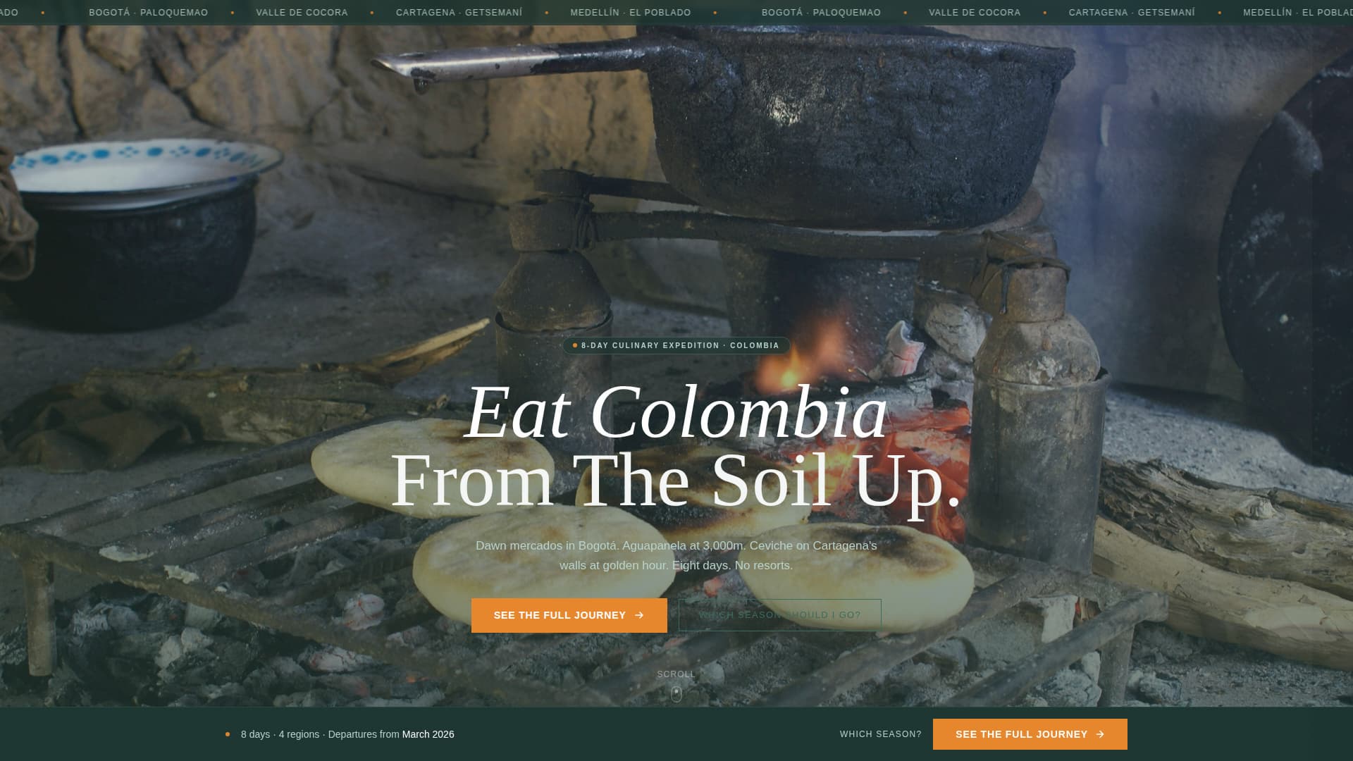 Colombia Travel Booking Website Template