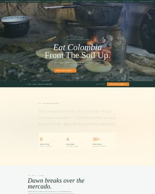 Colombia Travel Booking Website Template