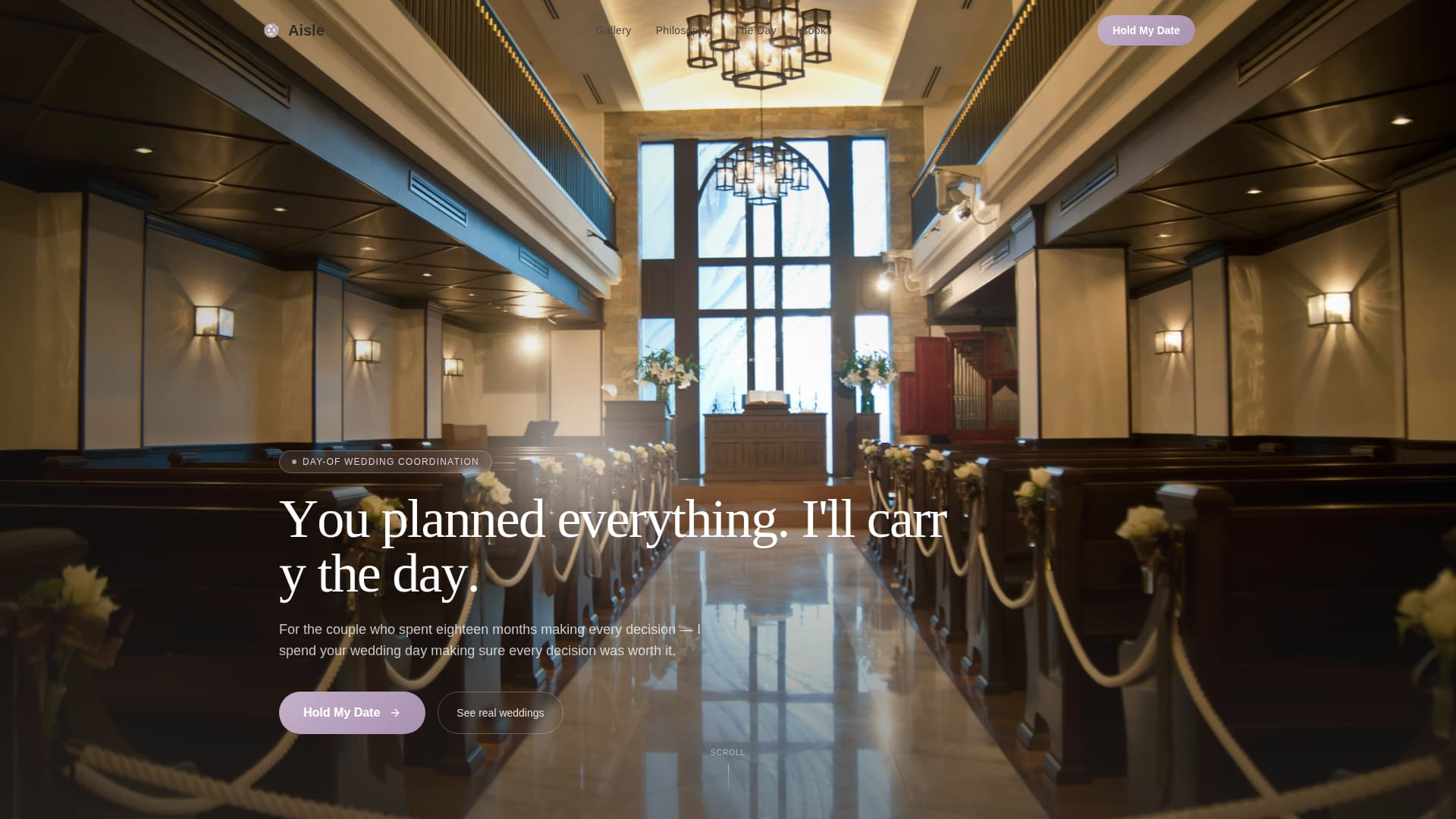 Day-of Wedding Coordinator Handoff Website Template