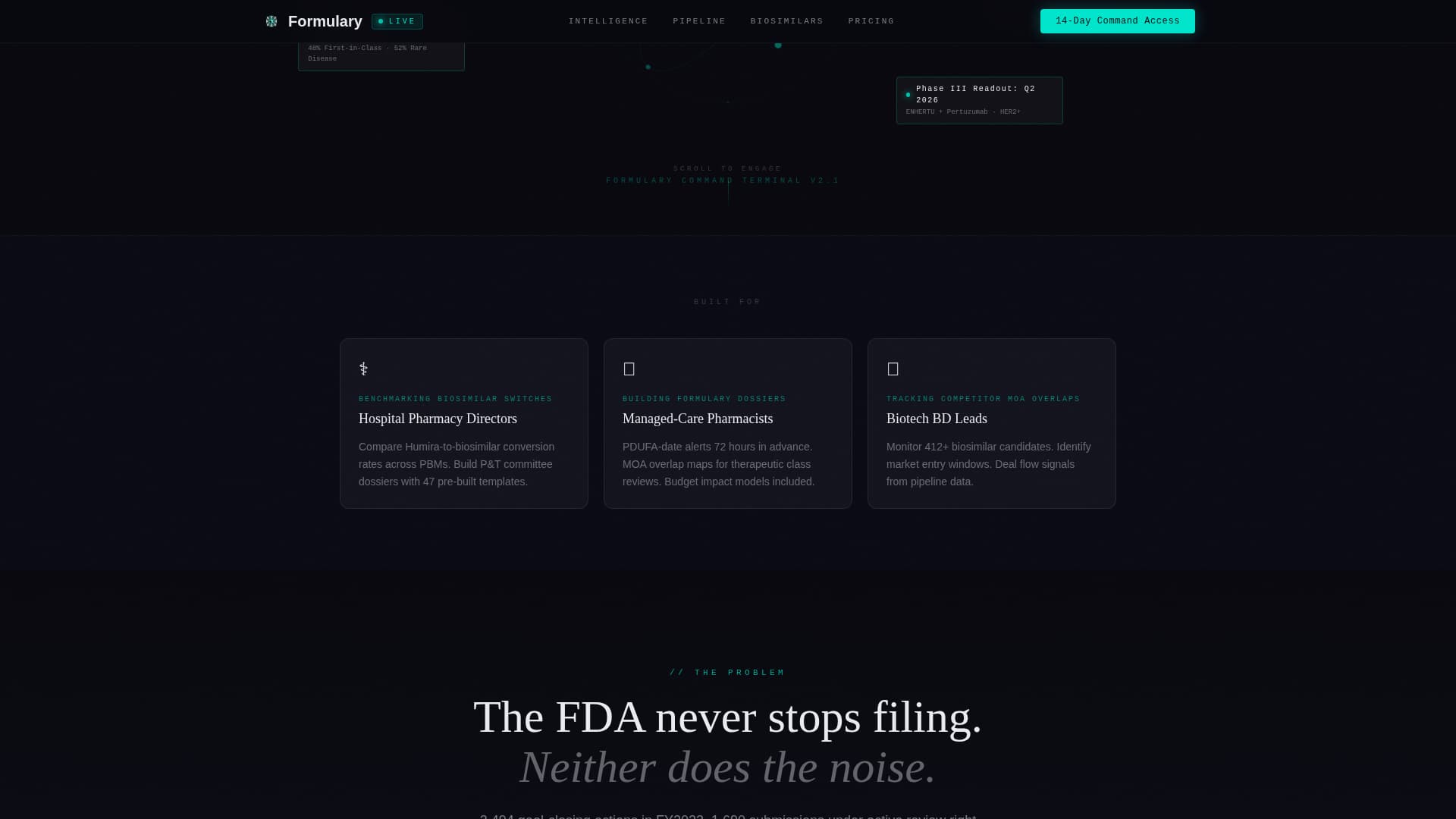 Specialist Pharmaceutical Digital Presence Comparison Website Template