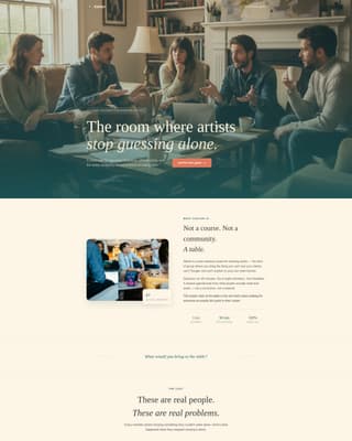 Artists & Illustrators Community Blog Website Template