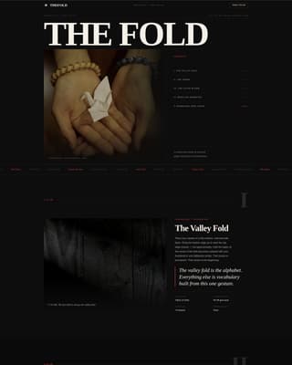 Fold - Cinematic Origami Landing Page Template