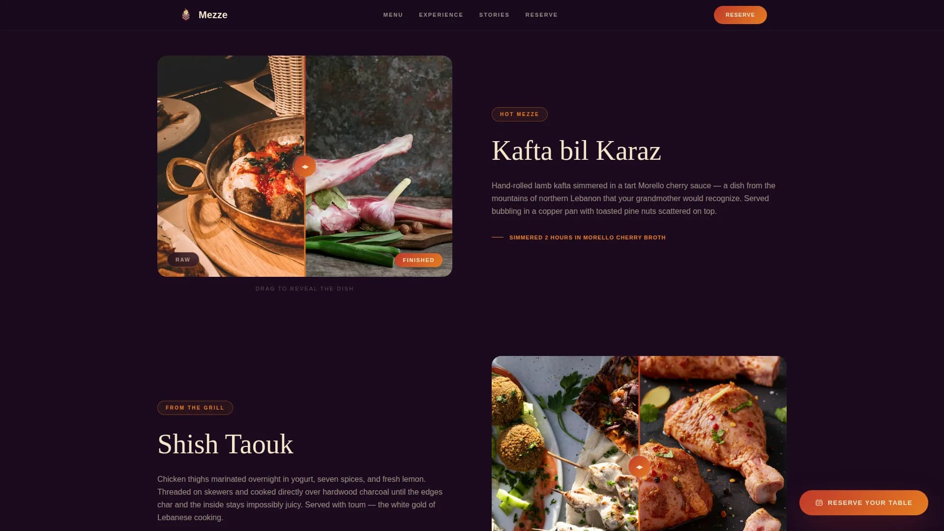 Complete Regional & Ethnic Restaurant Appointment Booking Website Template