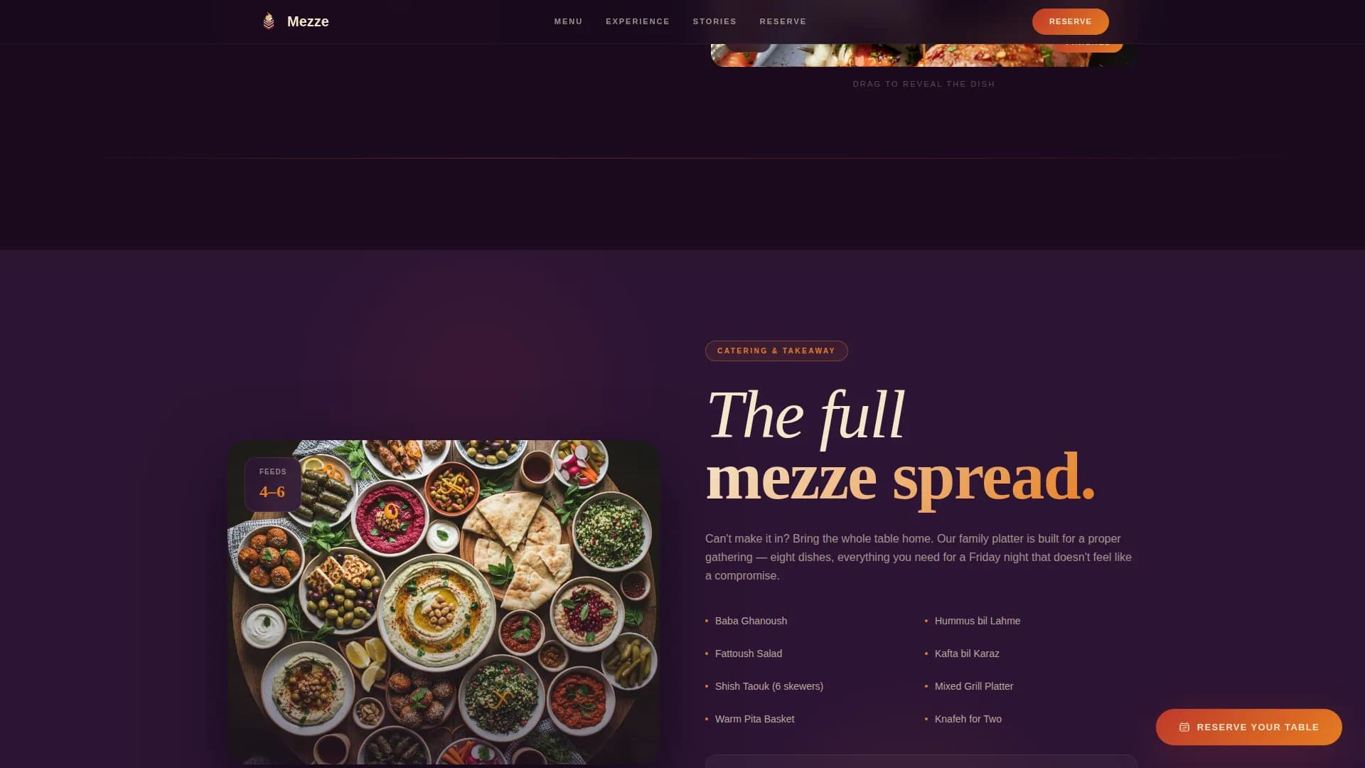 Complete Regional & Ethnic Restaurant Appointment Booking Website Template