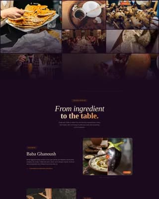 Complete Regional & Ethnic Restaurant Appointment Booking Website Template