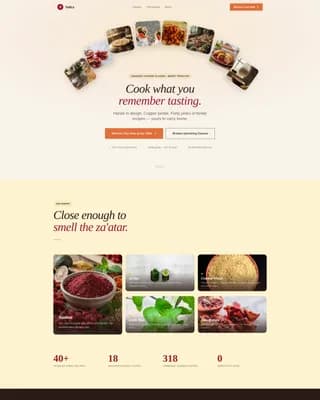Middle Eastern Cuisine & Dining Independent Booking Website Template