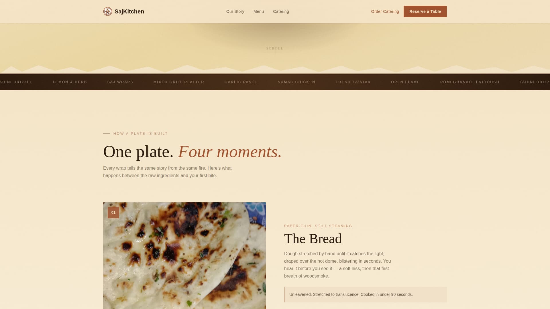 Middle Eastern Cuisine & Dining Certified Booking Website Template
