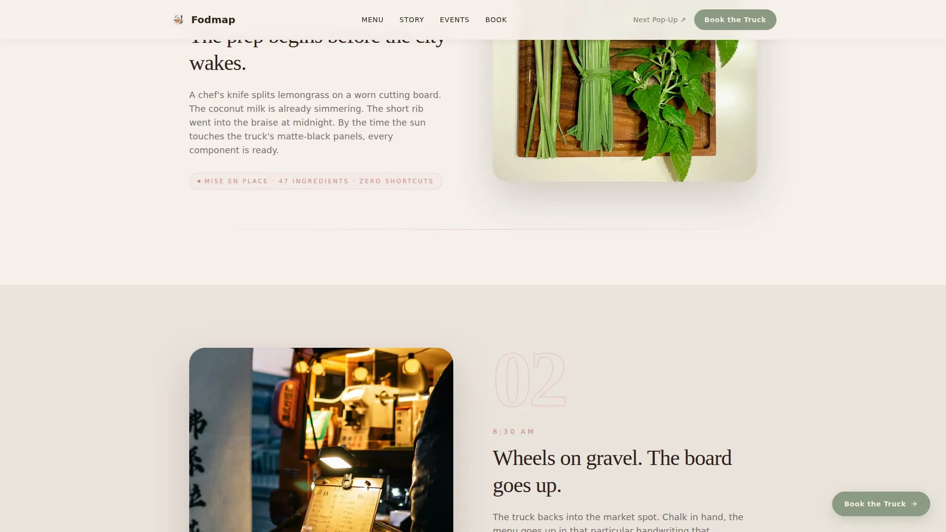 Low-FODMAP Food & Dining Appointment Booking Website Template