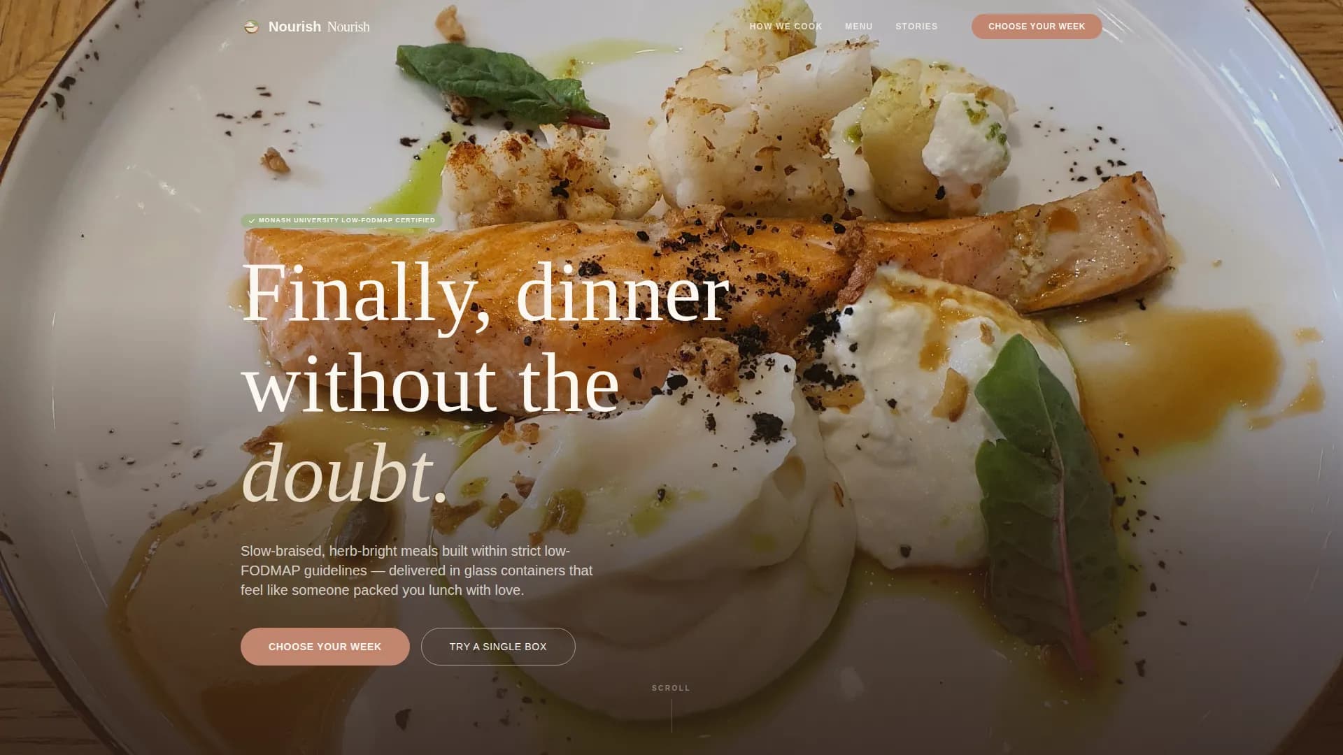 Specialist Low-FODMAP Food & Dining Appointment Booking Website Template
