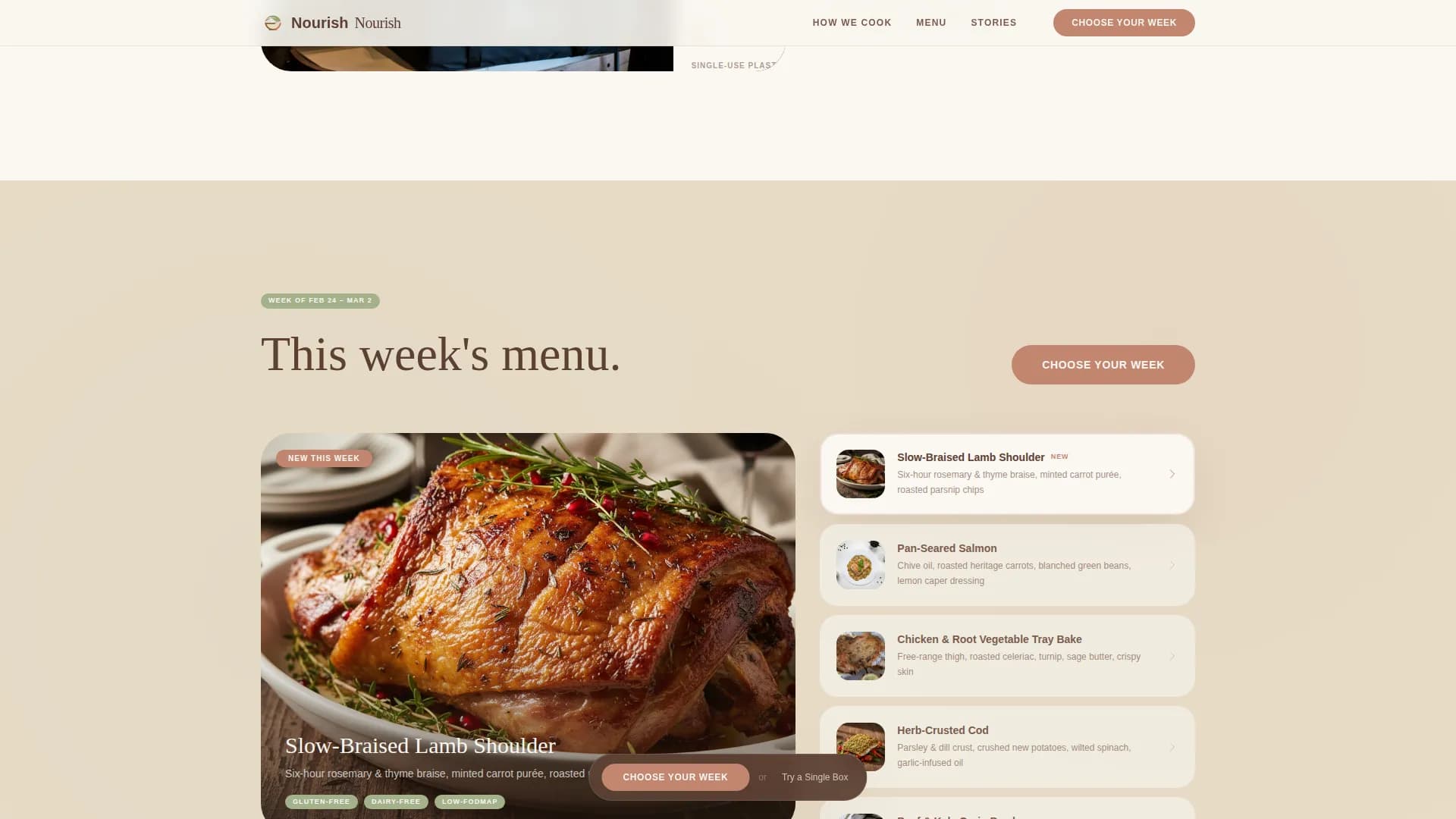 Specialist Low-FODMAP Food & Dining Appointment Booking Website Template