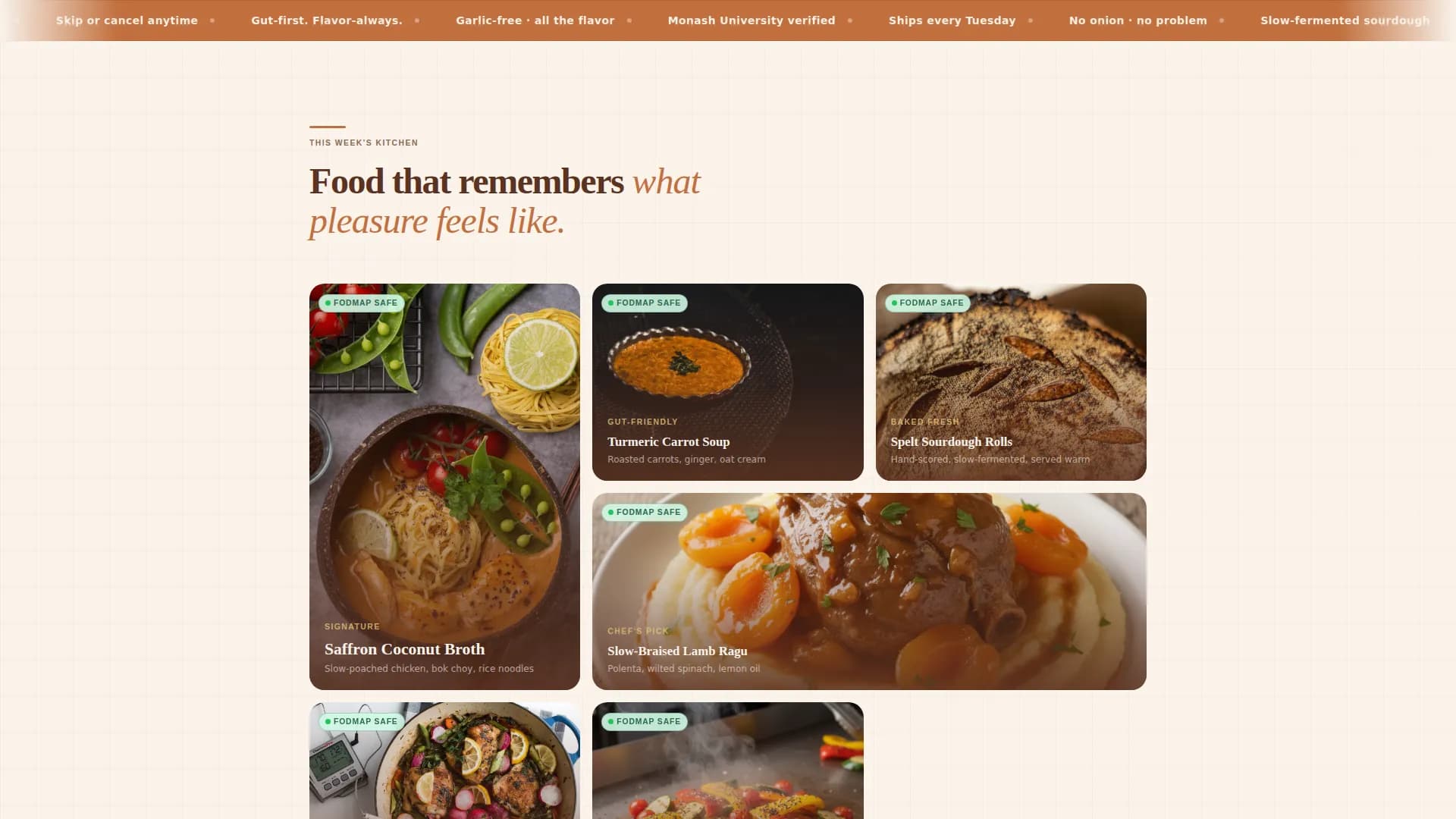Advanced Low-FODMAP Food & Dining Professional Website Template