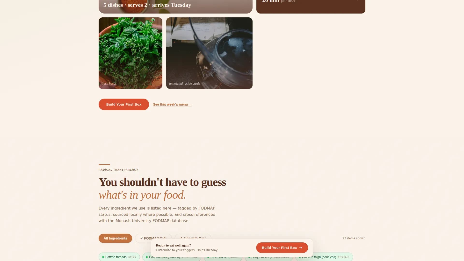 Advanced Low-FODMAP Food & Dining Professional Website Template