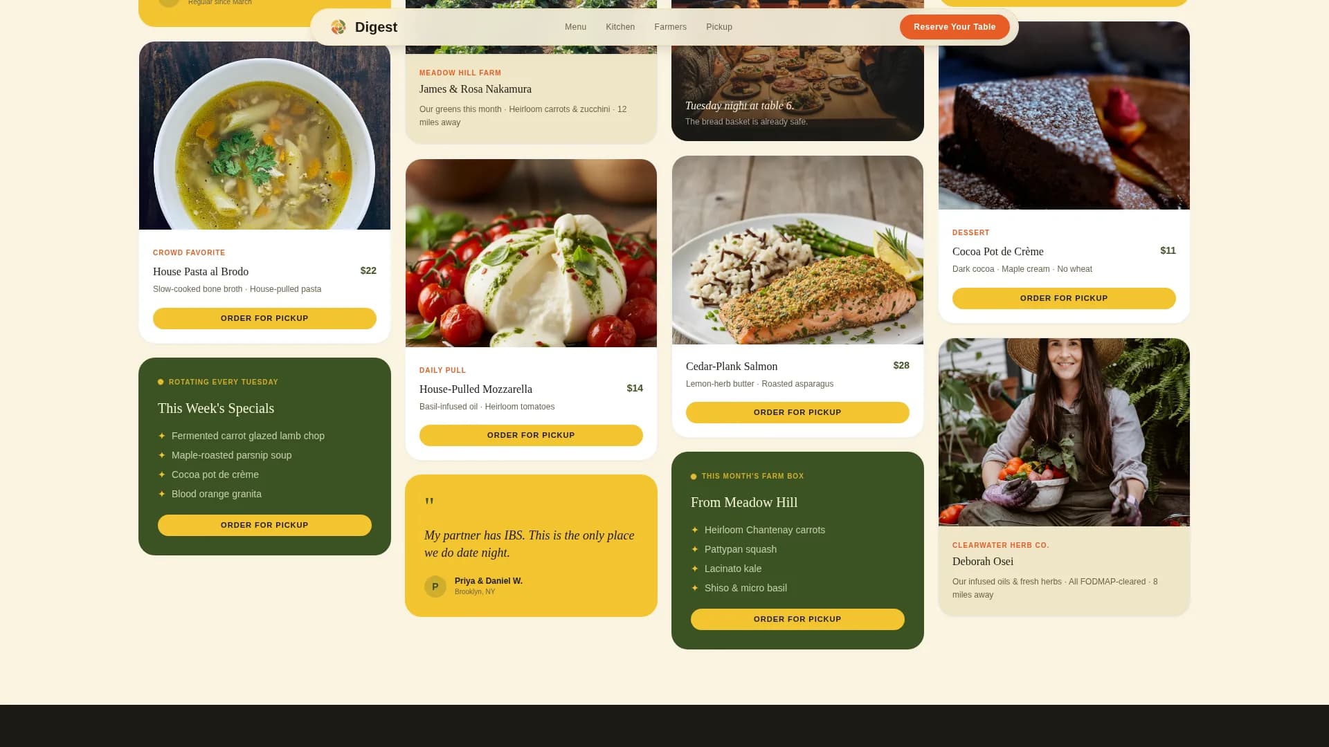 Expert Low-FODMAP Food & Dining Professional Website Template
