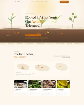 Low-FODMAP Food & Dining Portfolio & Case Study Website Template