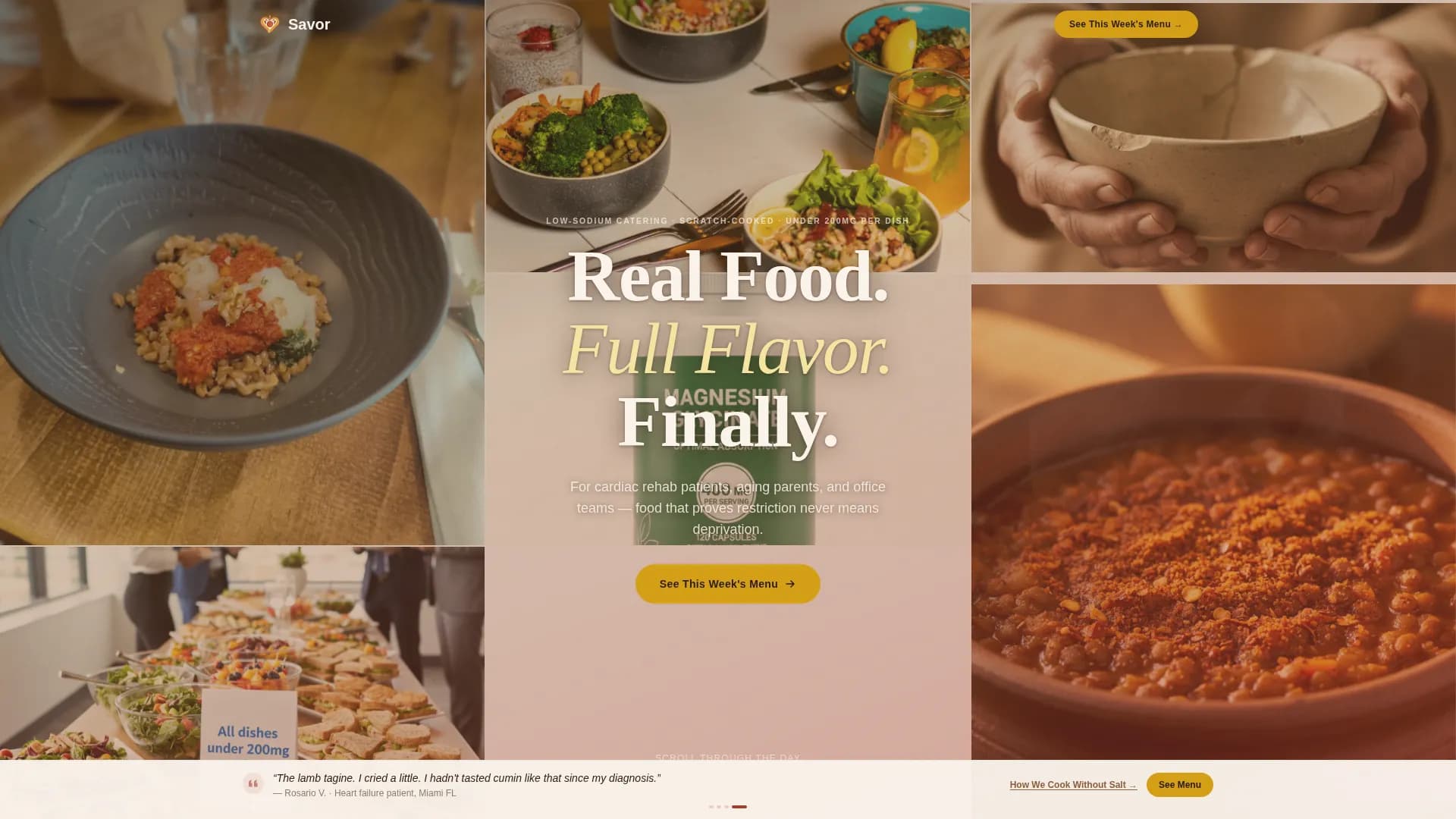 Palette — Refined Heart-Healthy Catering Landing Page Template